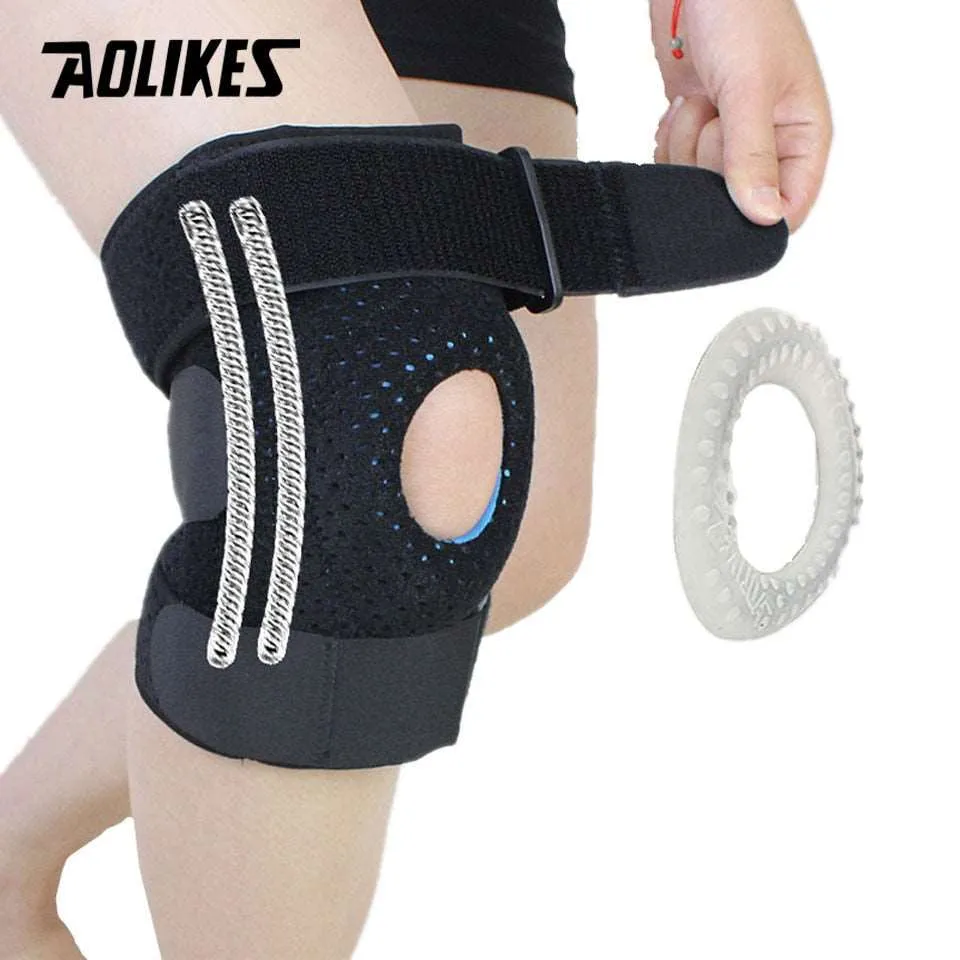 1PC Meniscus Knee Pads Silica Gel Knee pads Hiking Running Basketball Knee Support Breathable Sports Knee Protector