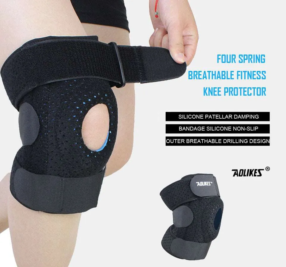 1PC Meniscus Knee Pads Silica Gel Knee pads Hiking Running Basketball Knee Support Breathable Sports Knee Protector