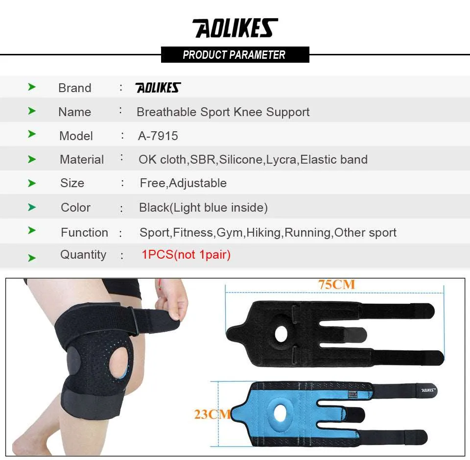 1PC Meniscus Knee Pads Silica Gel Knee pads Hiking Running Basketball Knee Support Breathable Sports Knee Protector