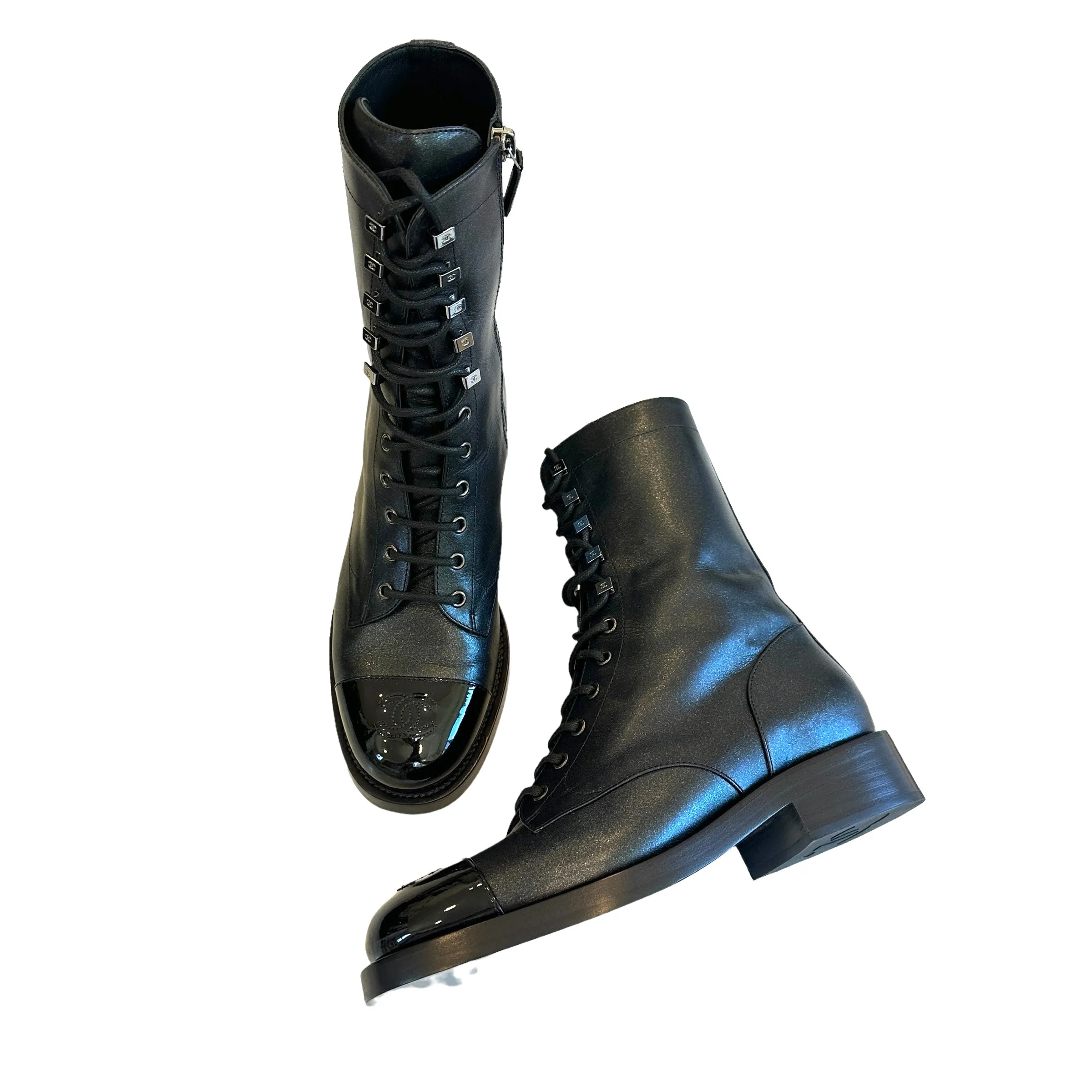 2020 Black Combat Boots - 11