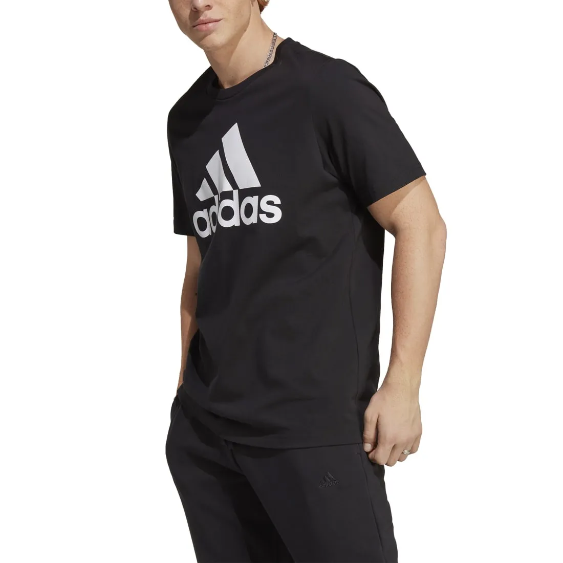 Adidas Essentials Single Jersey Big Logo T-Shirt BLACK