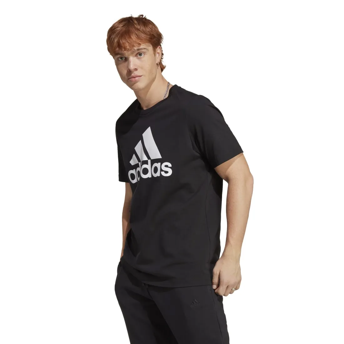 Adidas Essentials Single Jersey Big Logo T-Shirt BLACK