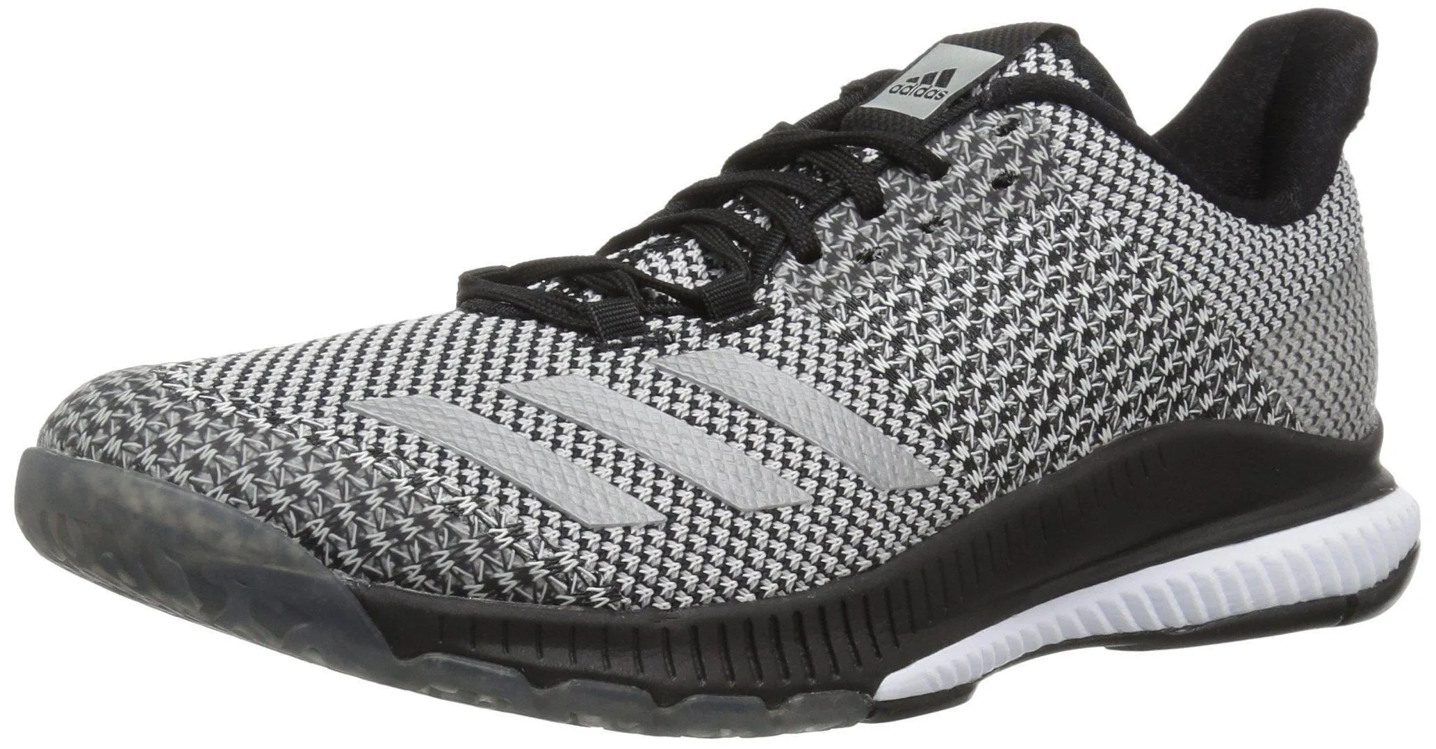 adidas Women's Crazyflight Bounce 2 Volleyball Shoe Black/Silver Metallic/White 8.5 M US