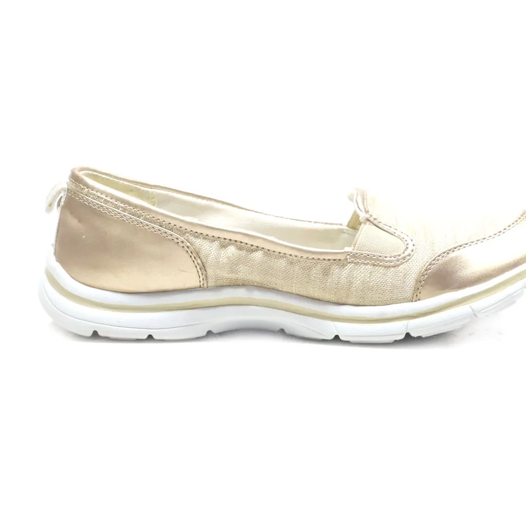 Anne Klein Loafers Fabric Gold Colour For Women