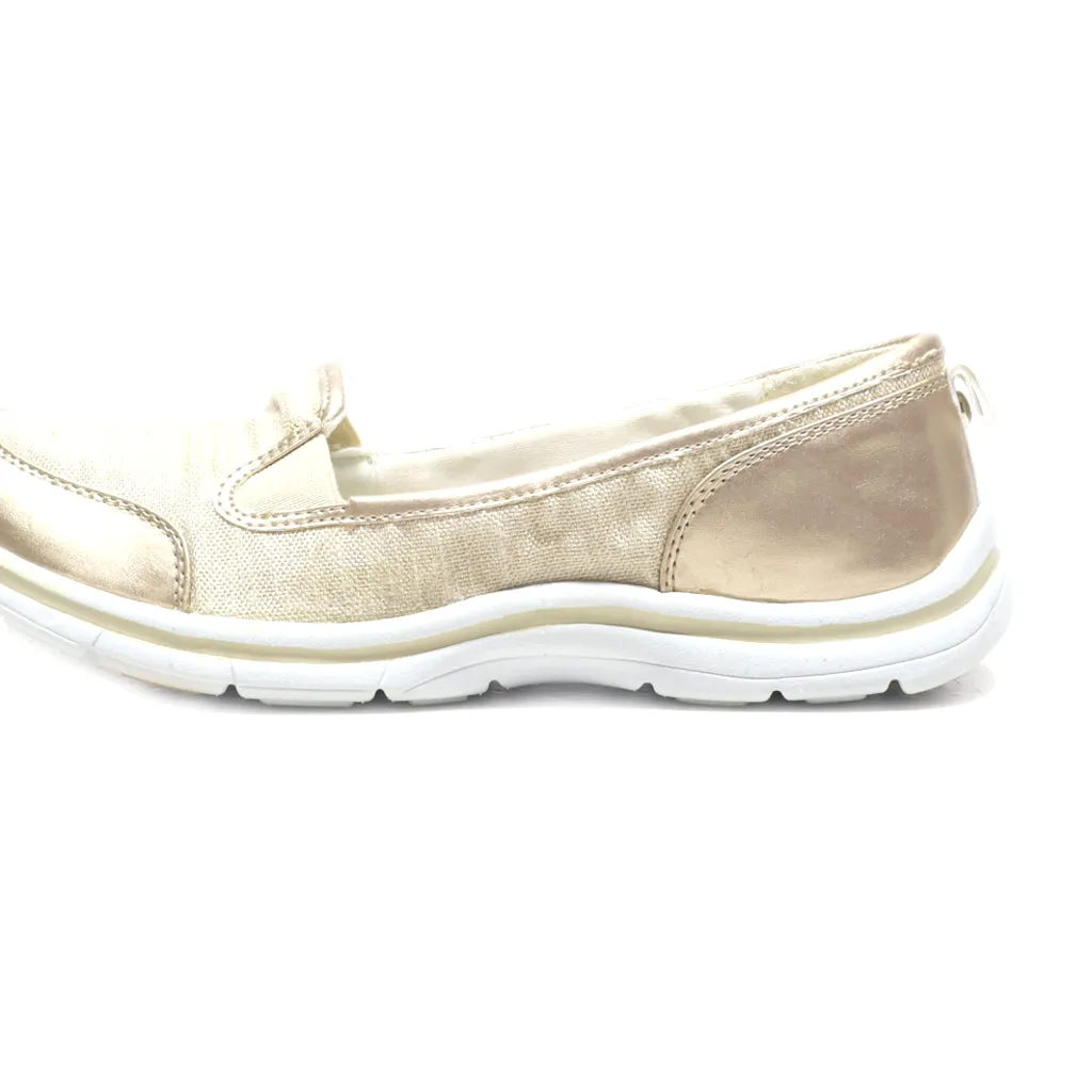 Anne Klein Loafers Fabric Gold Colour For Women