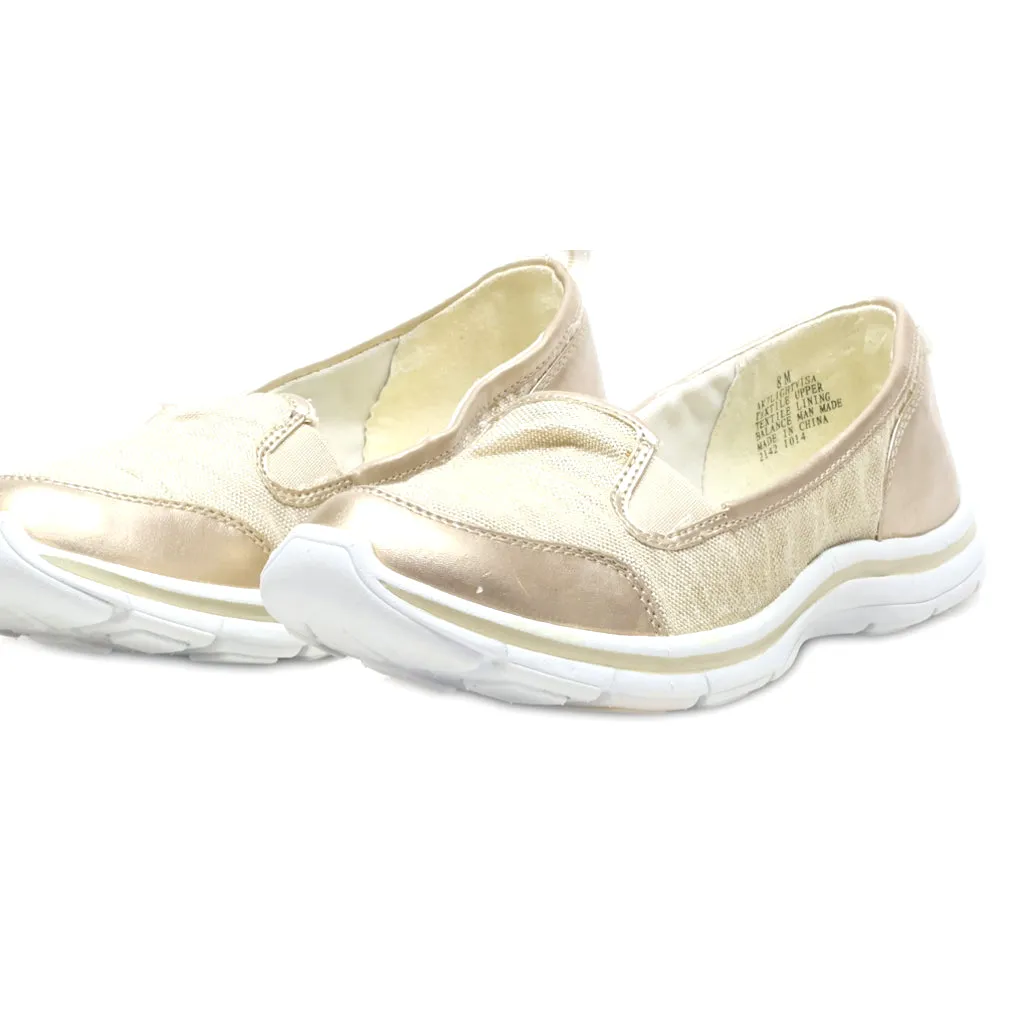 Anne Klein Loafers Fabric Gold Colour For Women