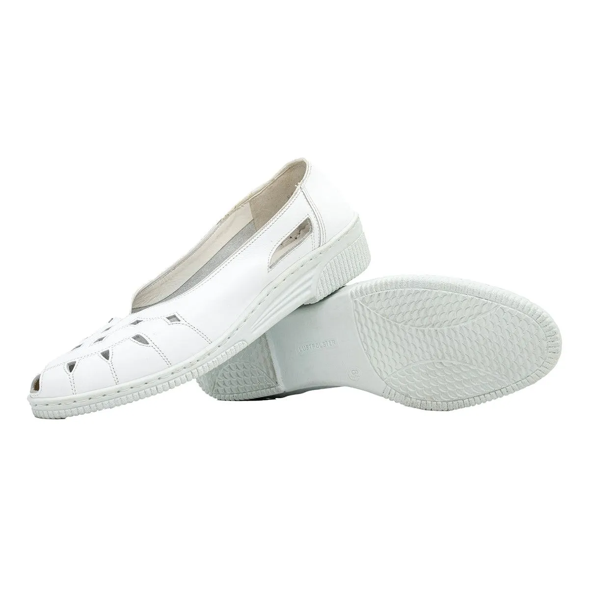 Ara Cutout Casual Loafers Leather White Colour For Women