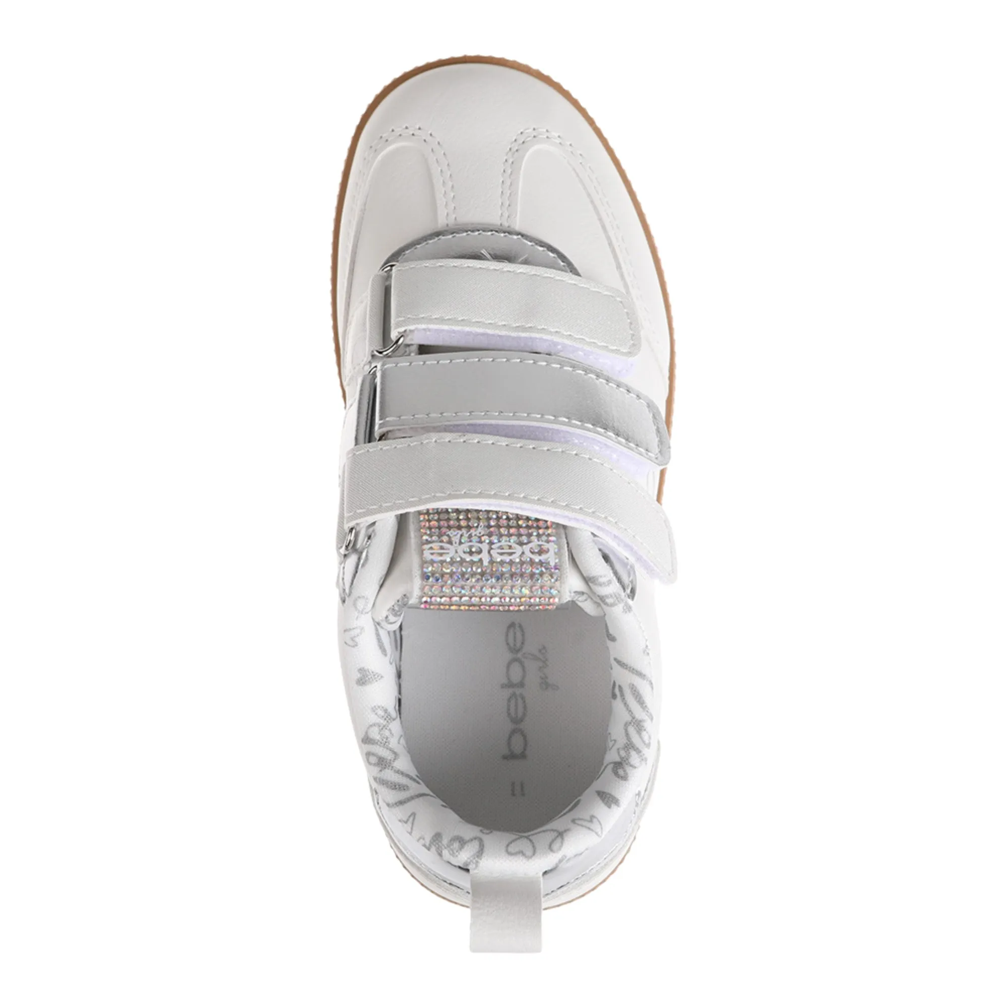 bebe Girls' Shoes - Sneakers for Girls, Low Top Metallic Flat Sneakers  for Little Kid/Big Kid