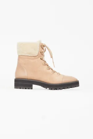 Beige Alpine Cozy Combat Boot