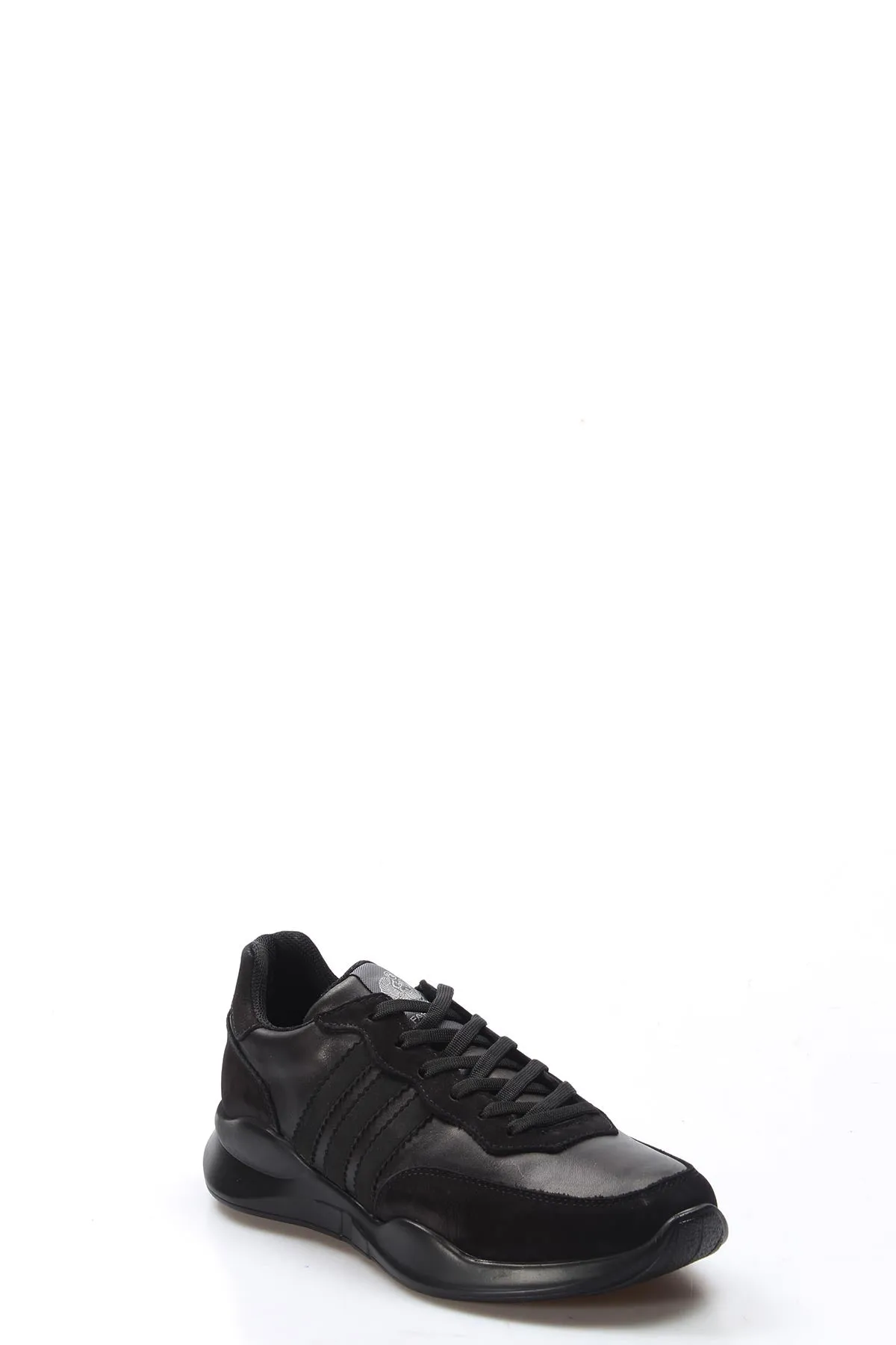 Black Suede Lace-Up Sneakers-Wessi