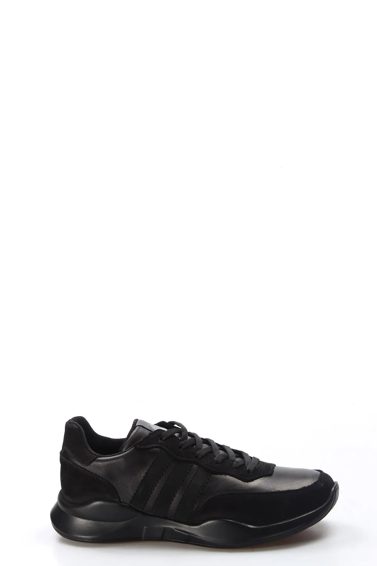 Black Suede Lace-Up Sneakers-Wessi