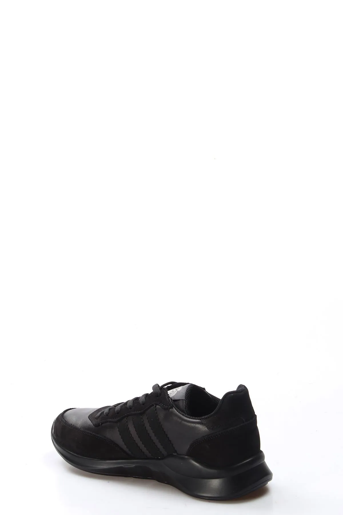 Black Suede Lace-Up Sneakers-Wessi