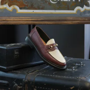 Blackstock & Weber Mason Horsebit Loafer (Bordeaux/Cream)