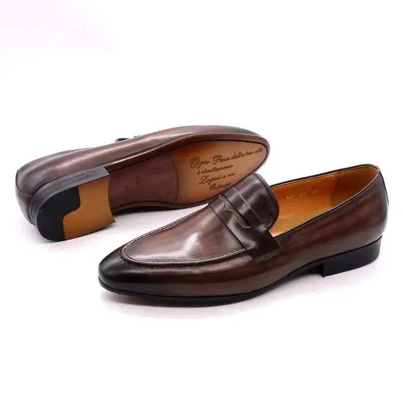 Branded formal loafers shoes genuine leather for mens formal loafers low price