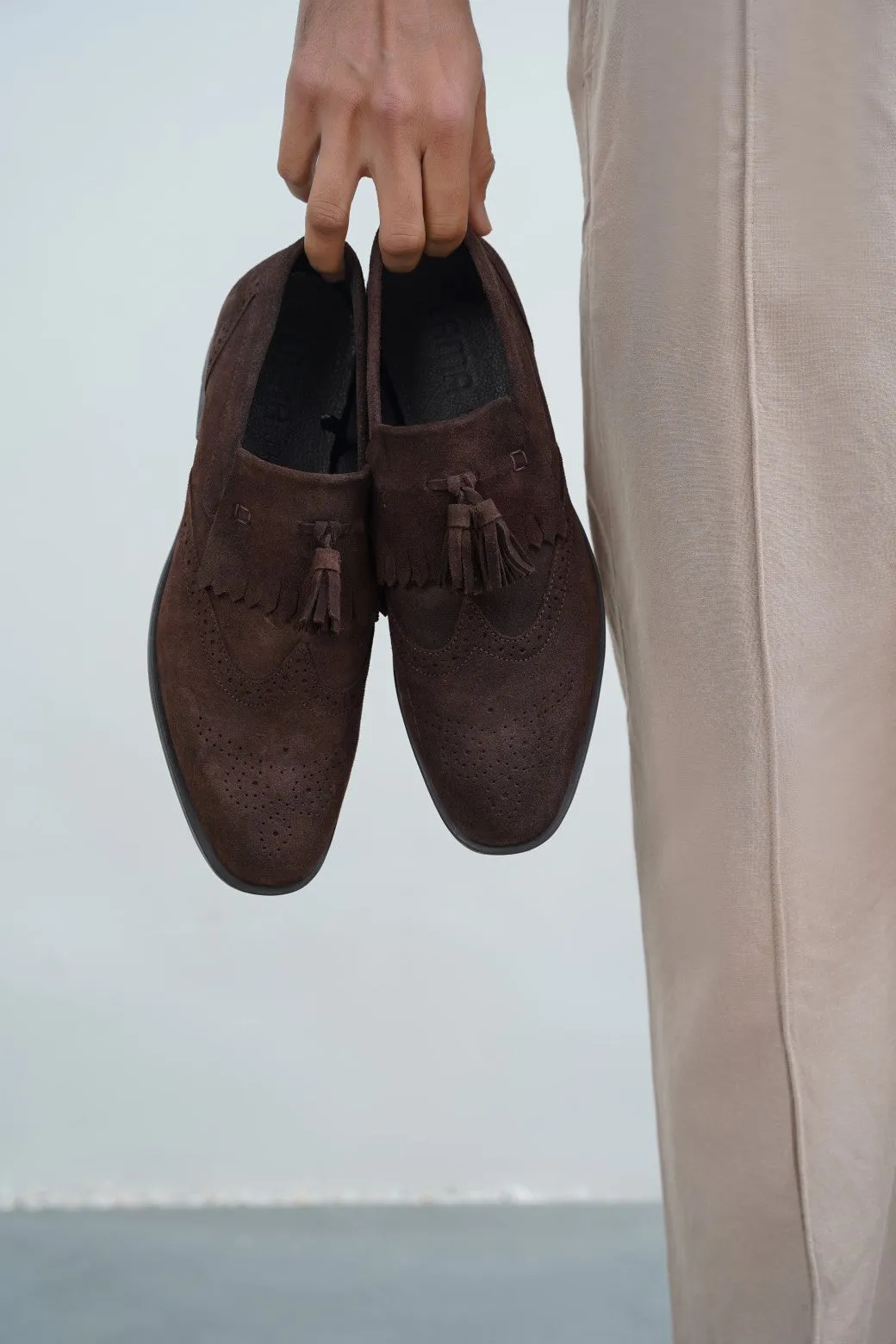 BROUGE LEATHER LOAFERS