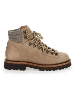 Brunello Cucinelli Lace Up Hiking Boots