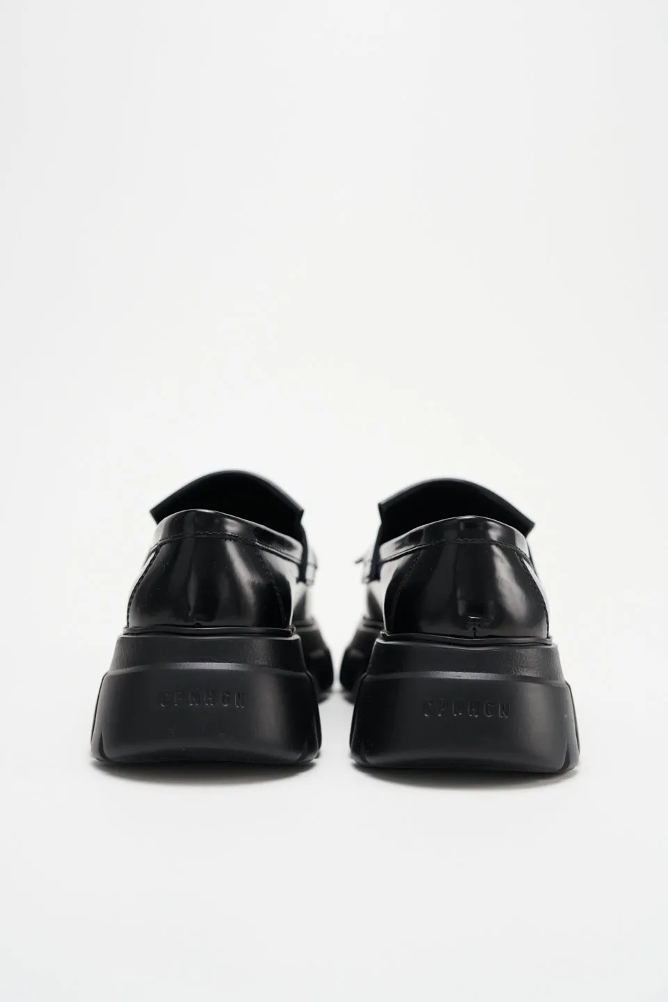 Brushed Vitello Black Chunky Loafers