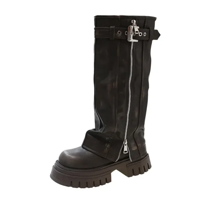 Caliber Buckle Knee High Boots