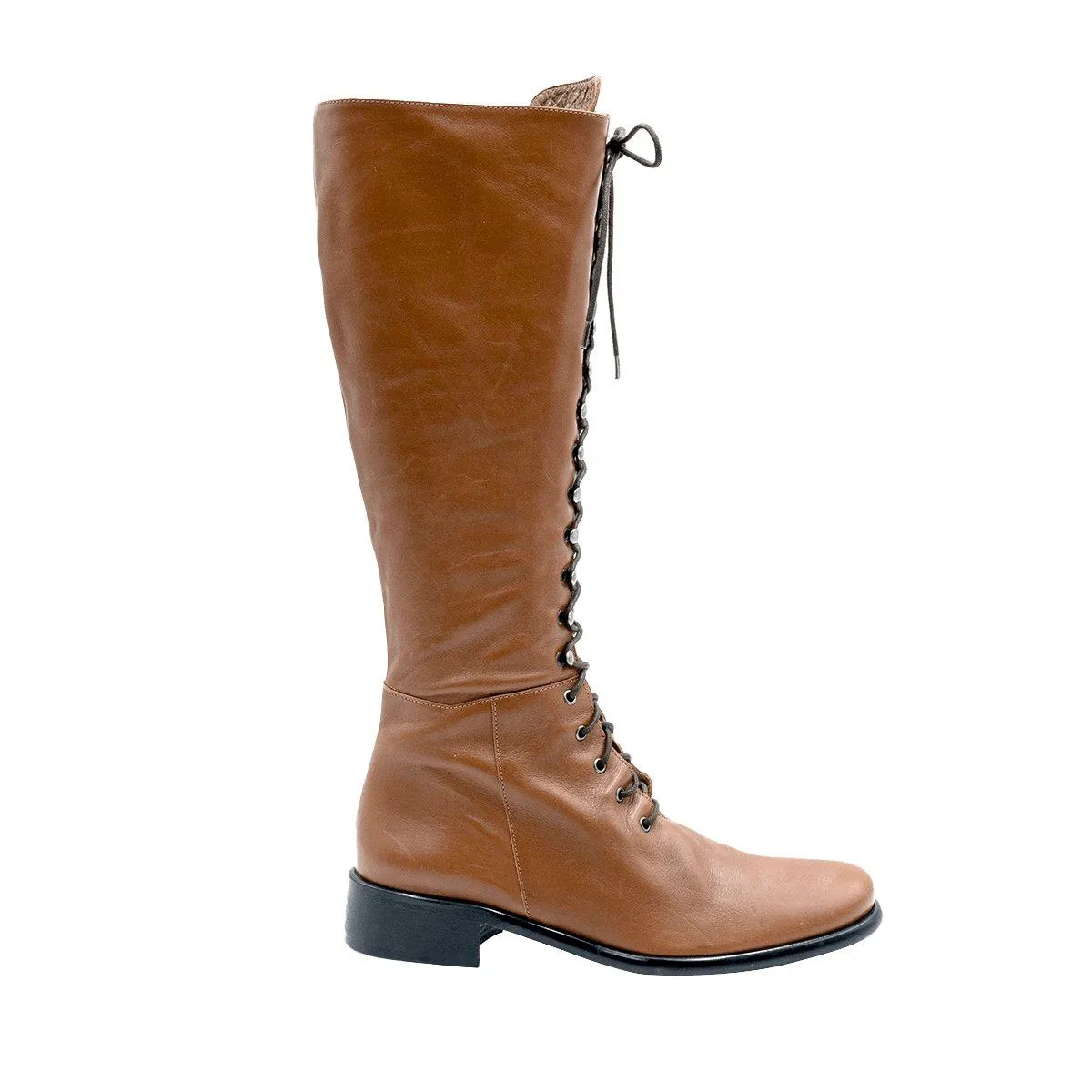 Carriere High Boots Leather Brown Colour For Women