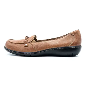 Clarks Bendables Casual Loafers Leather Brown Colour For Women