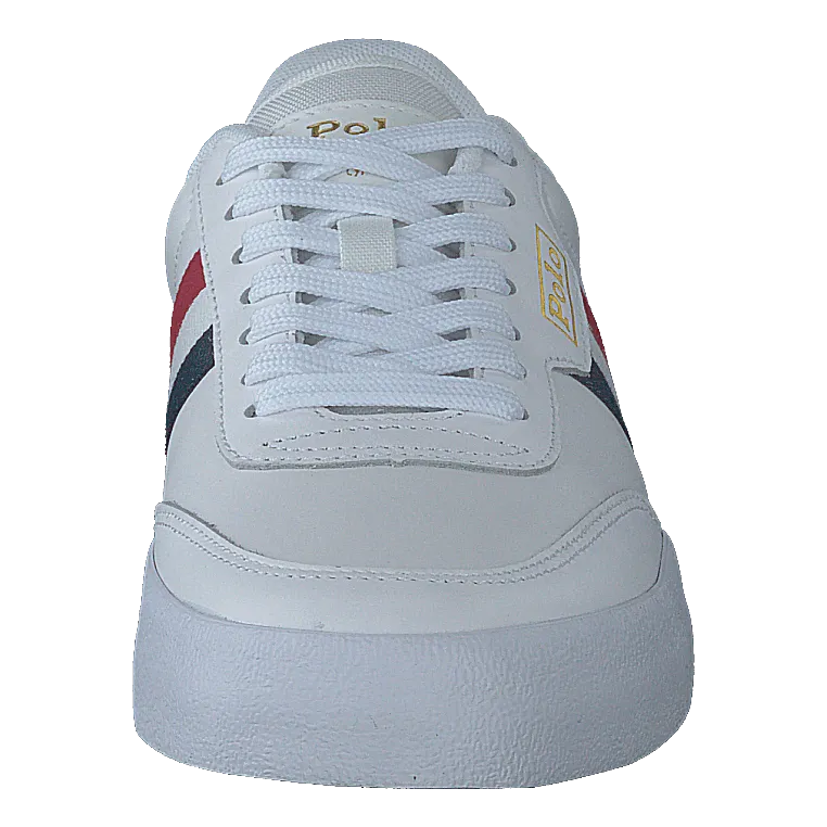 Court Leather Sneaker Navy/Cream/Red