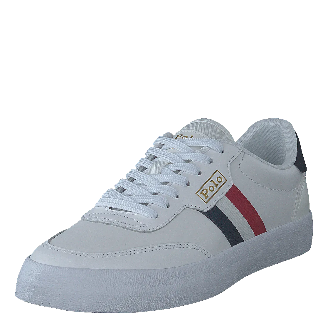 Court Leather Sneaker Navy/Cream/Red