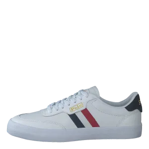 Court Leather Sneaker Navy/Cream/Red