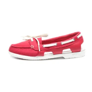 Crocs Loafers Leather Red Colour For Women