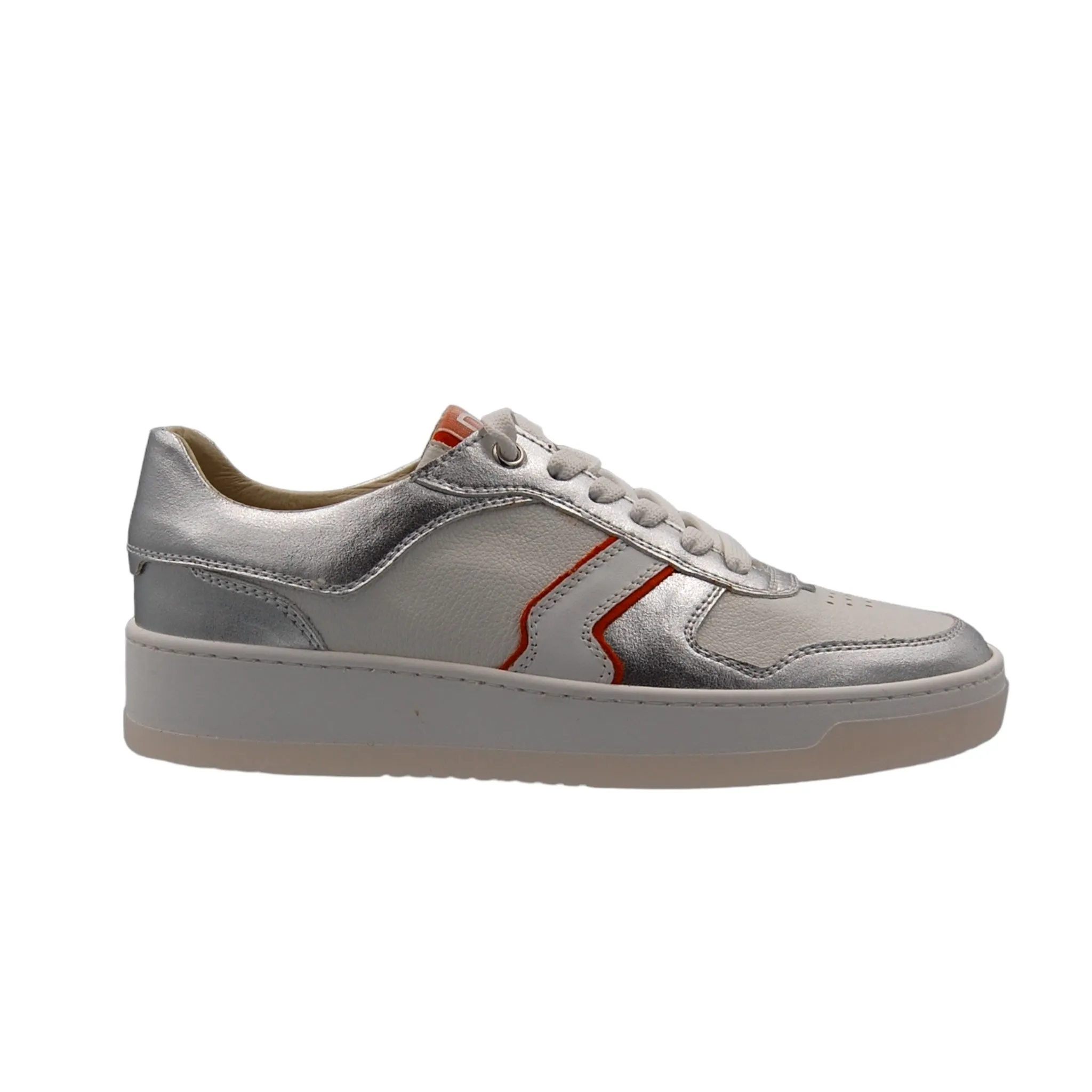 DL Sport Silver Trim Sneaker Pearl