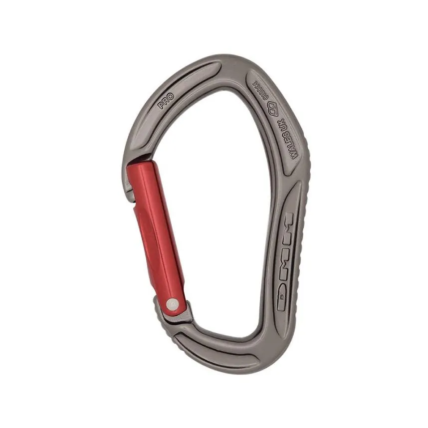 DMM Alpha Sport Straight Gate Climbing Carabiner - Titanium/Red