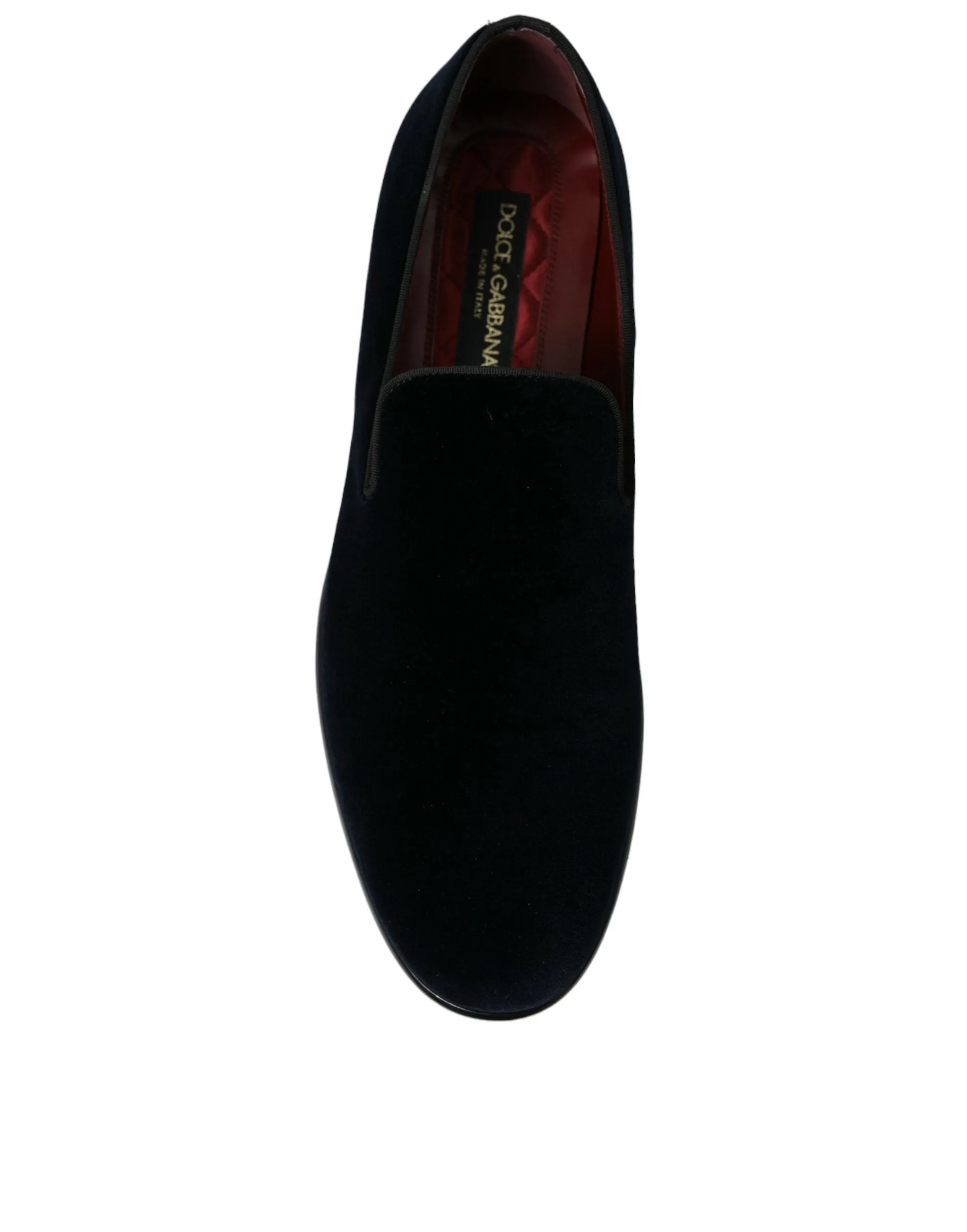 Dolce & Gabbana Elegant Black Velvet Loafers for Men