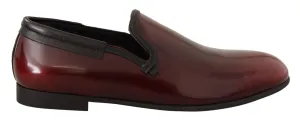 Dolce & Gabbana Men's Bordeaux Leather Loafers