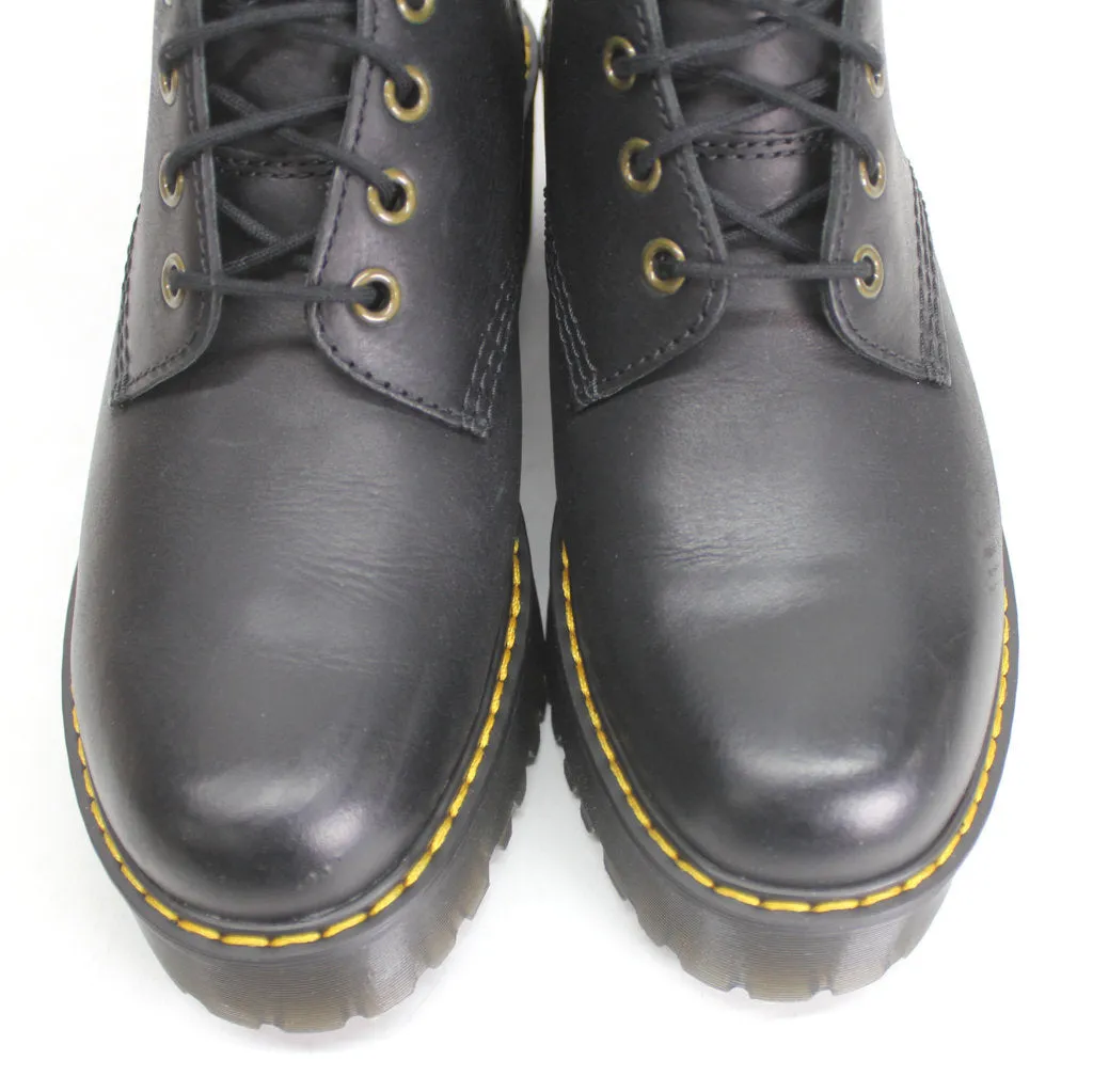 Dr. Martens Womens Boots Shriver Hi Lace-Up Ankle Combat Leather - UK 6.5