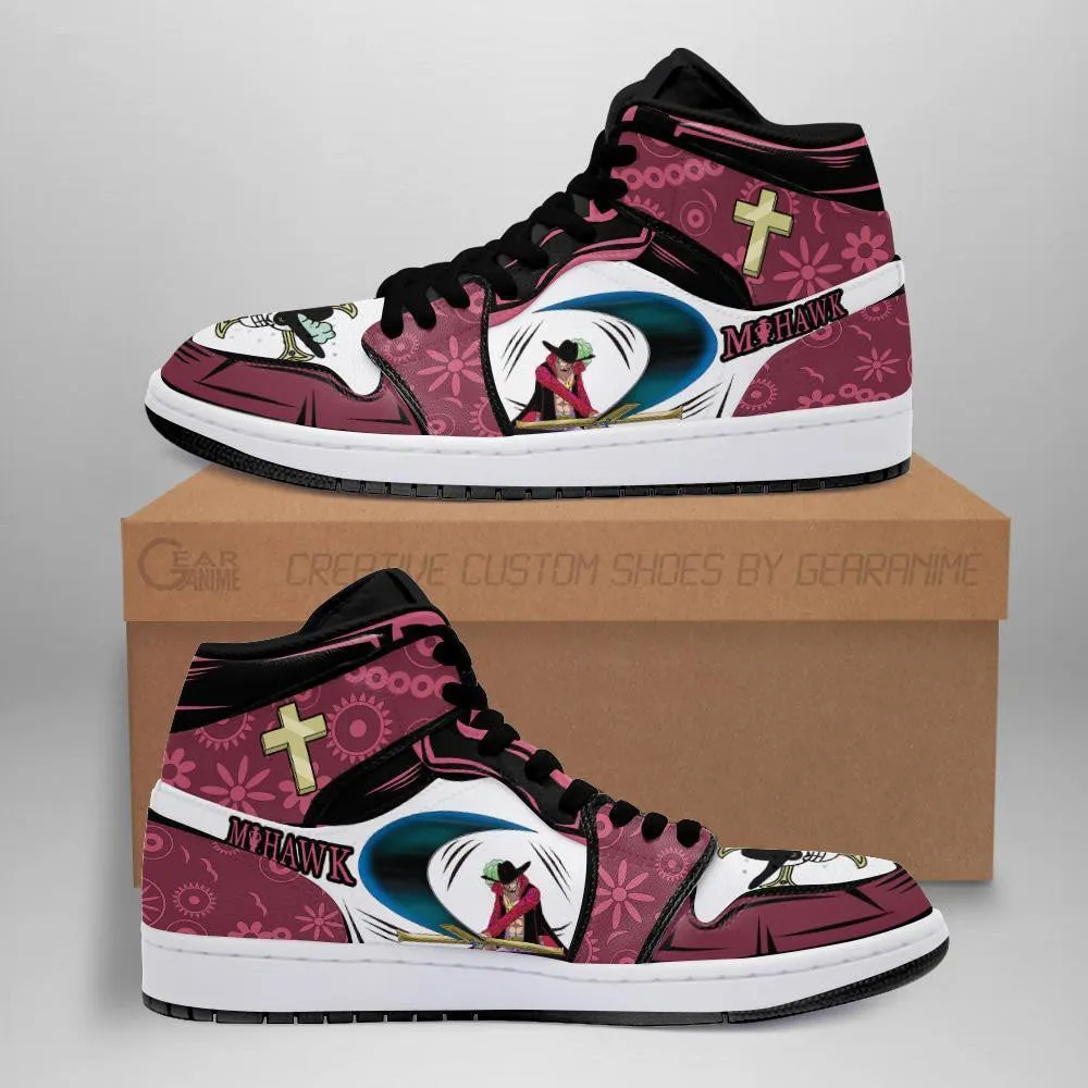 Dracule Mihawk Sneakers Custom Anime OP Shoes Gift Idea