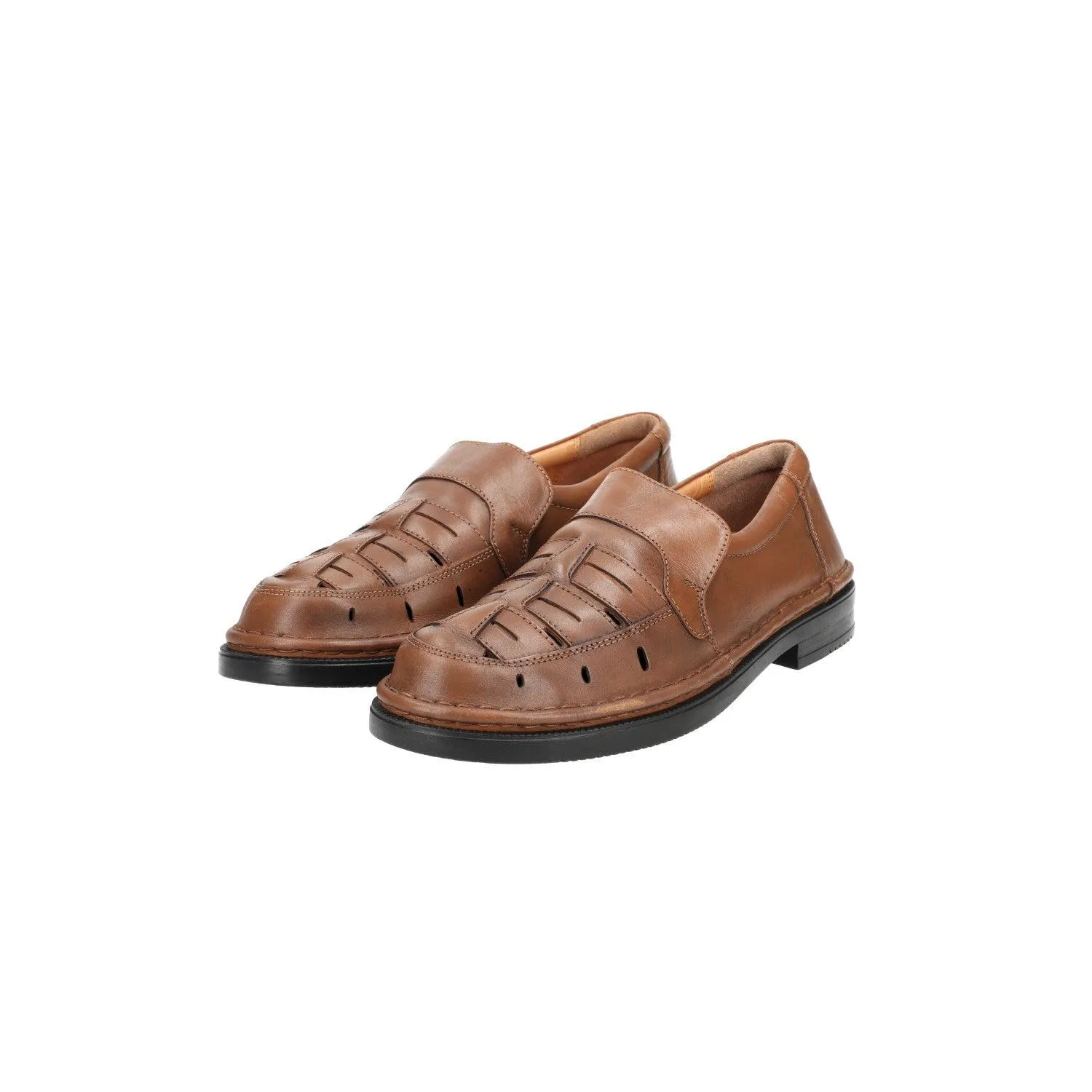 Enrico Mori On Formal Slip Ons Leather Brown Colour For Men