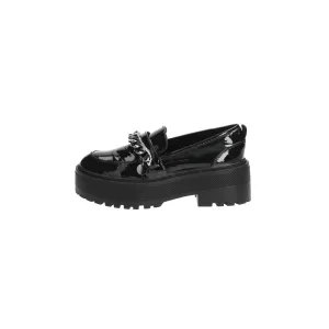 Even & Odd Chain Platform Loafers Leather Black Colour For Women