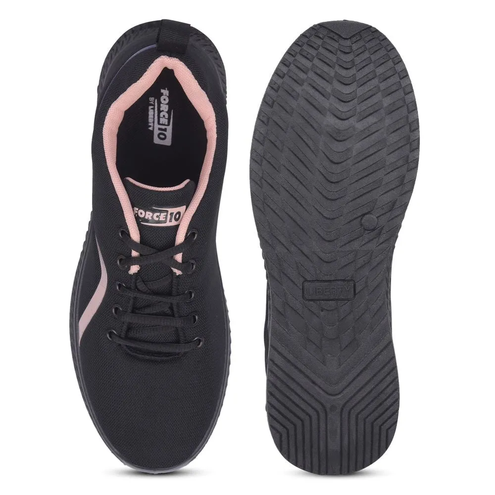 FORCE 10 By Liberty Women LYRA-02 Black Sports Lacing Shoes