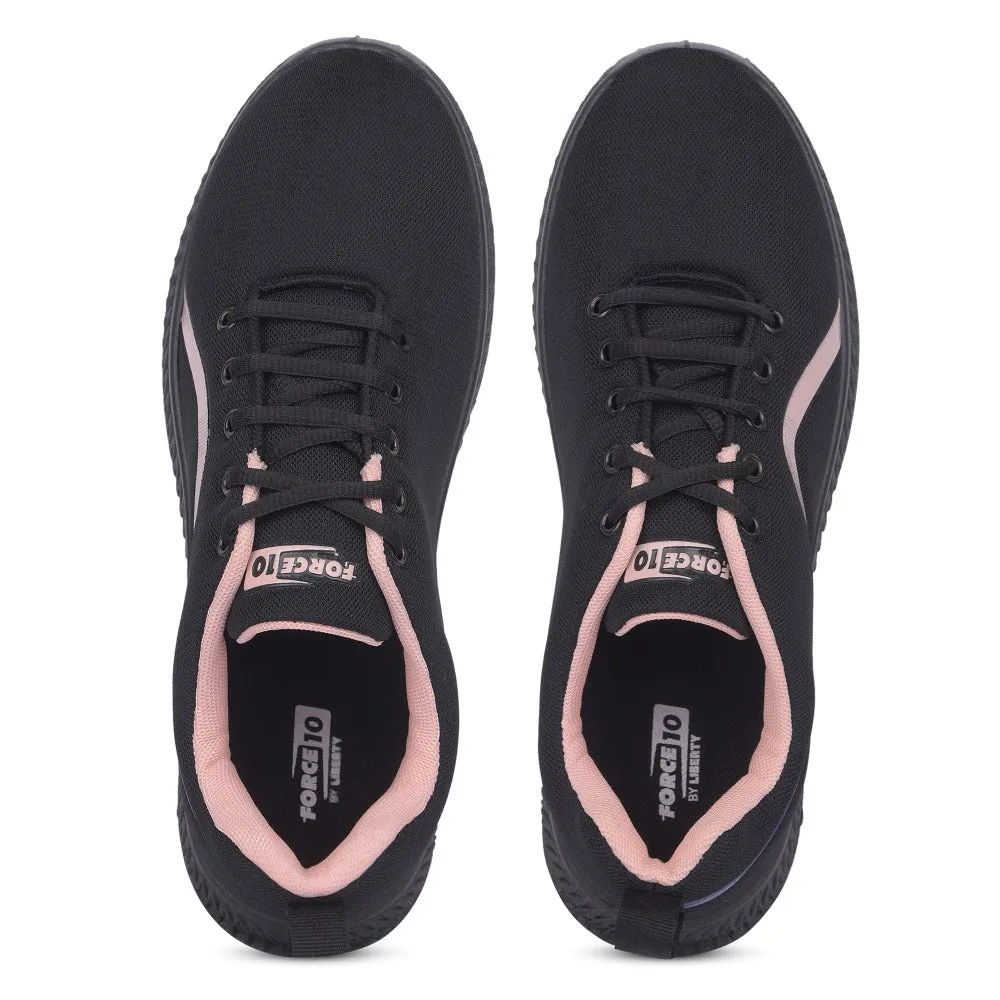 FORCE 10 By Liberty Women LYRA-02 Black Sports Lacing Shoes