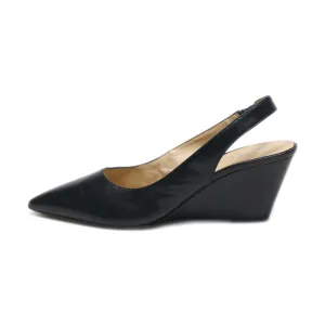 Franco Sarto Aberdeen Wedge Shoes Leather Black Colour For Women