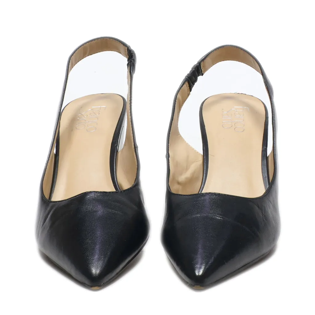 Franco Sarto Aberdeen Wedge Shoes Leather Black Colour For Women