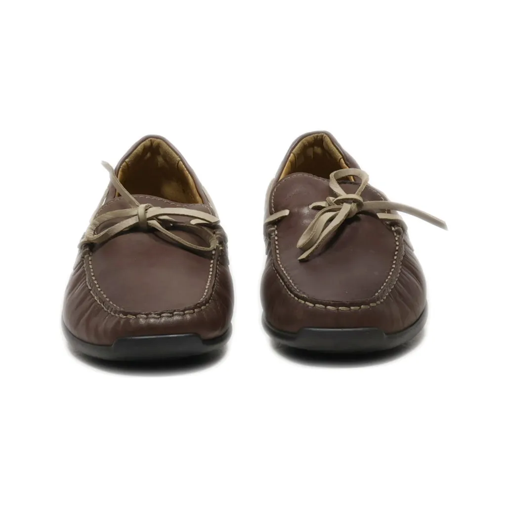 Geox Loafers Leather Brown Colour For Men