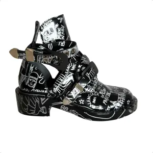 Graffiti Ankle Boots - 8.5