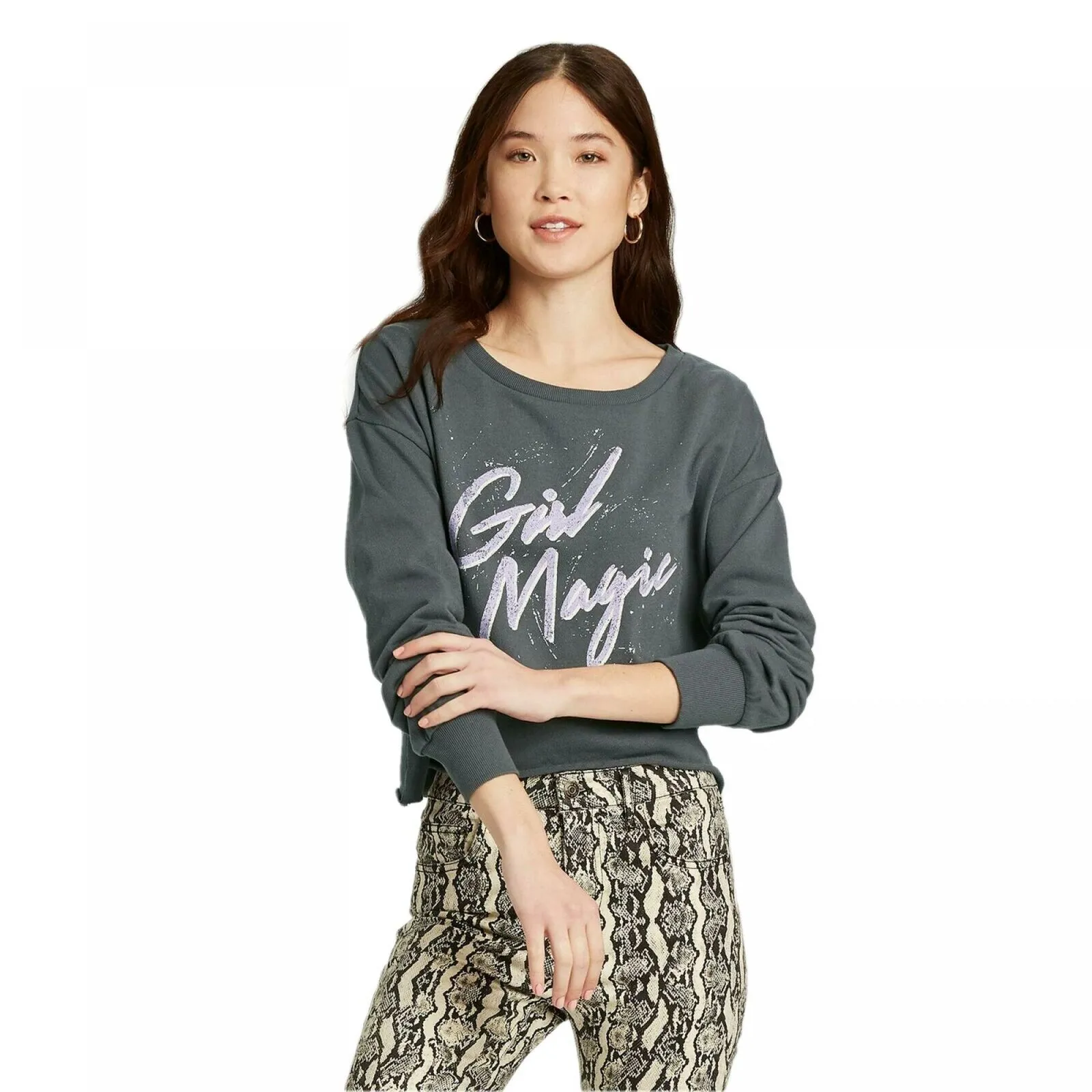 Grayson Threads Women's Girl Magic Cropped Sweatshirt