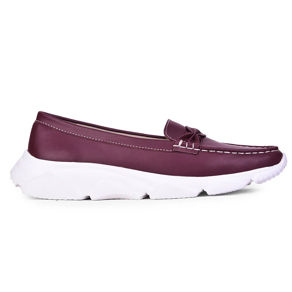 Healers Casual Maroon Loafers For Women C275-01 By Liberty