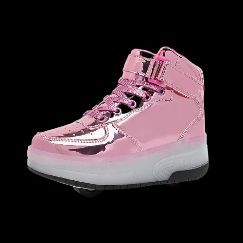 High Top Stylish Led Roller Shoes | Roller High Top Light Up Shoes For Girls