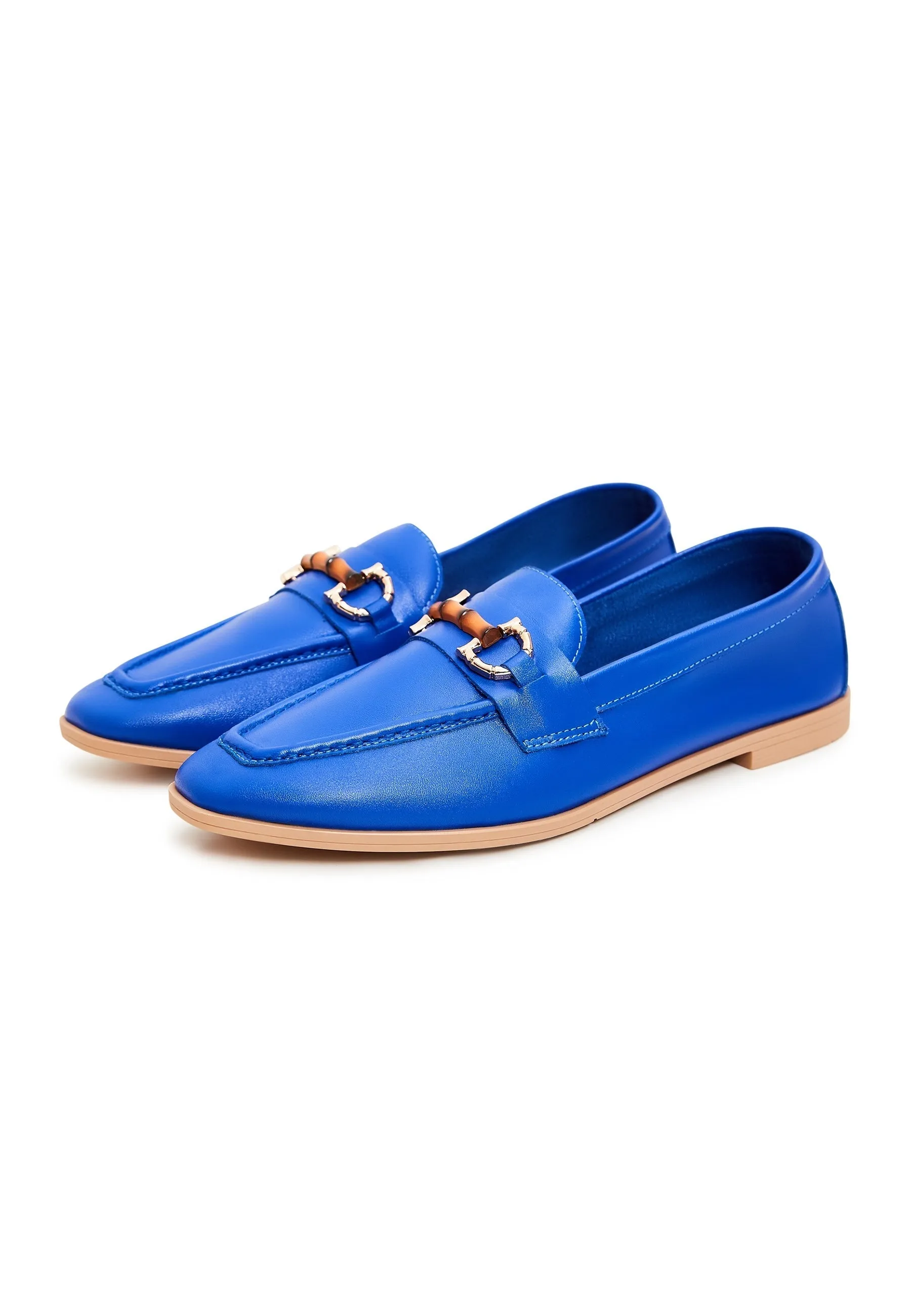 Hight Quality Leather Loafers - Blue