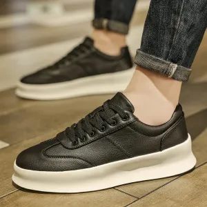 Hnzxzm Leather Casual Men Shoes Summer New In Platform Fashion Male Sneakers Designer Luxury Retro Loafers Outdoor Walking Hiking