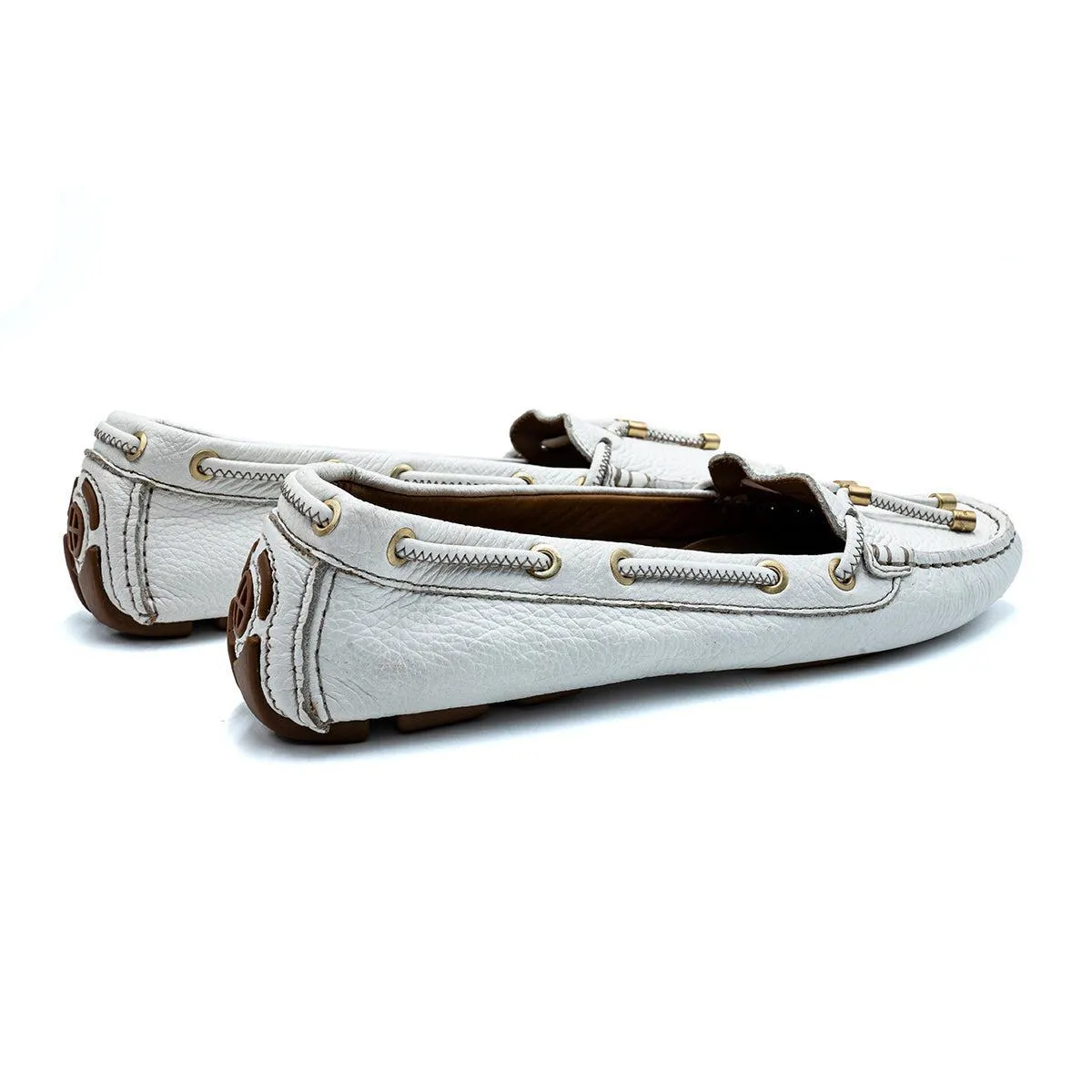 Hugo Boss Slipon Loafers Leather White Colour For Women