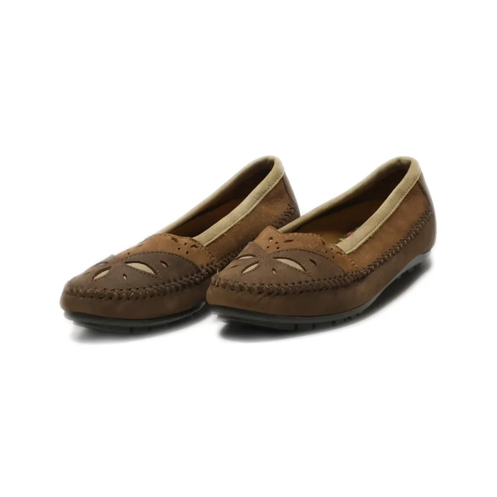 Hush Puppies Loafers Nubuck Brown Colour For Women