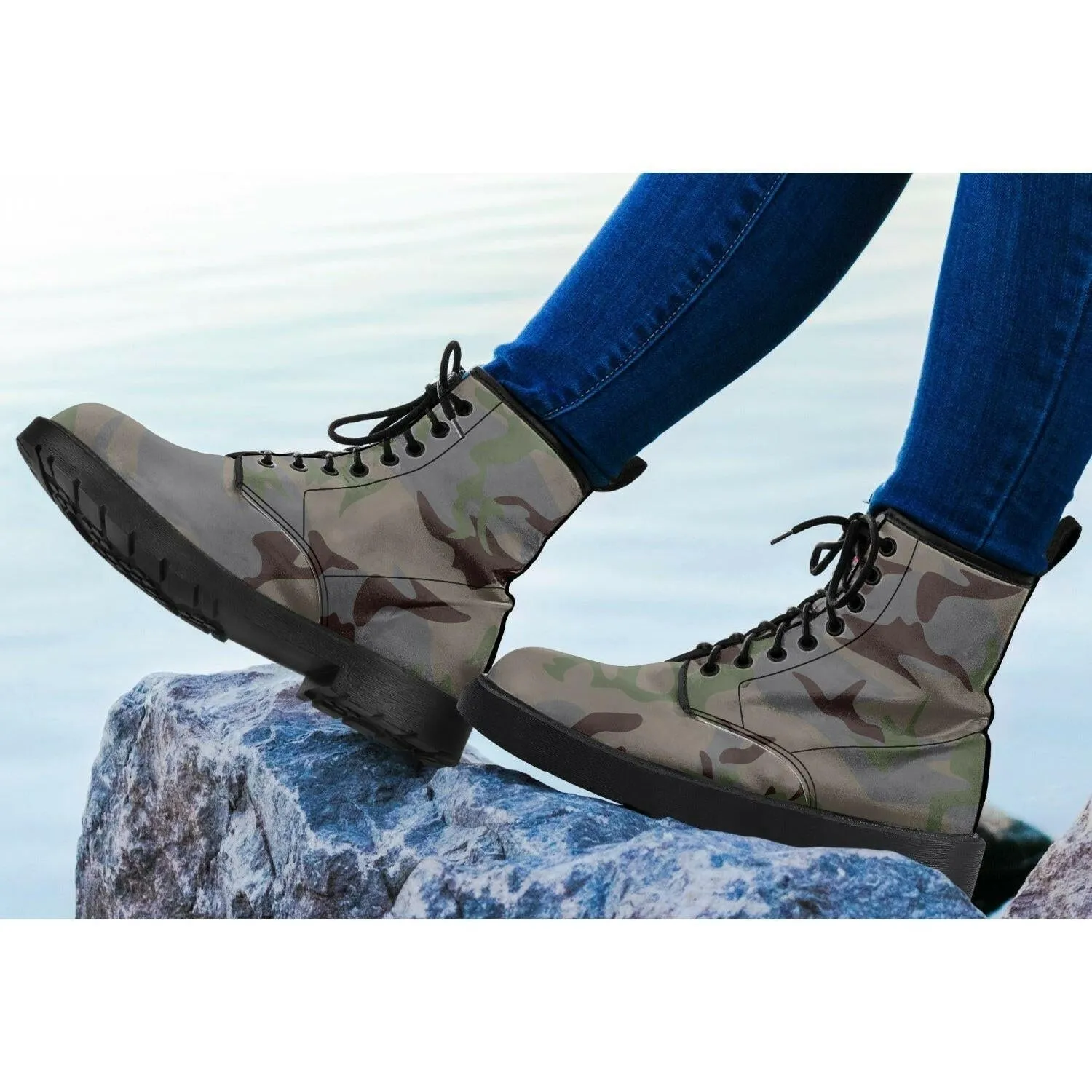 Jacki Easlick Trendy Camo Leather Boots